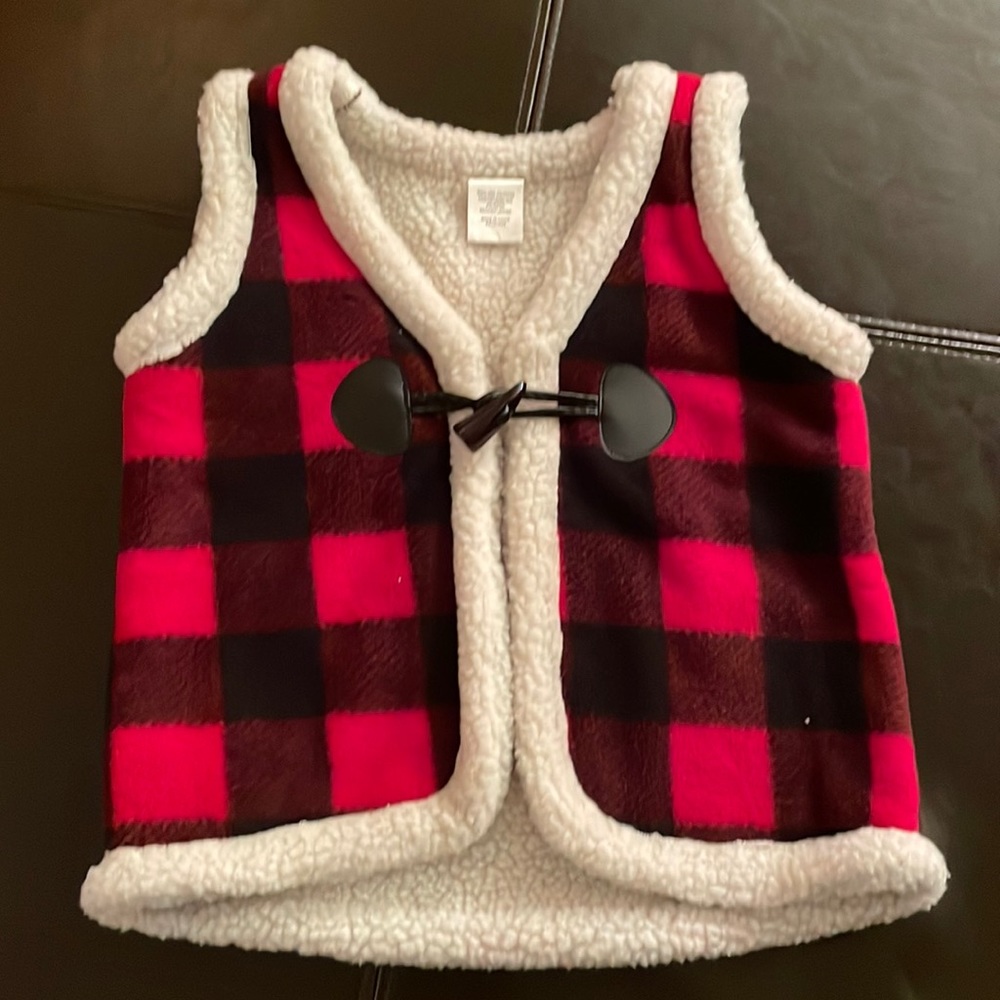 3T plaid vest for girls